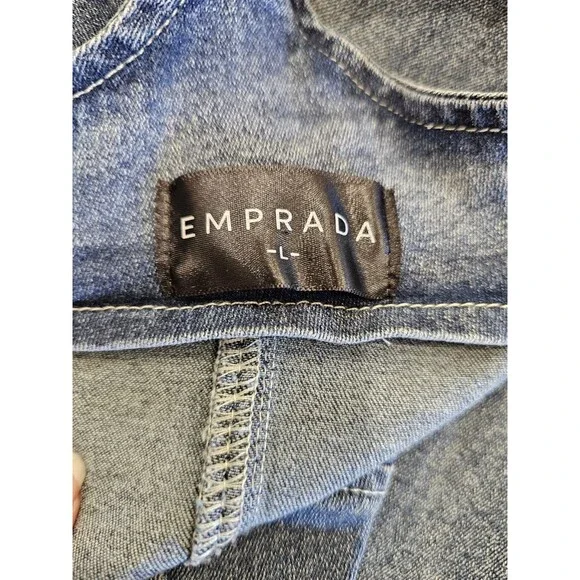Emprada Women's Vickita Denim Midi Dress Size Large - Picture 4 of 9